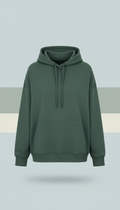 Relaxed-Fit Hoodie in Deep Sage