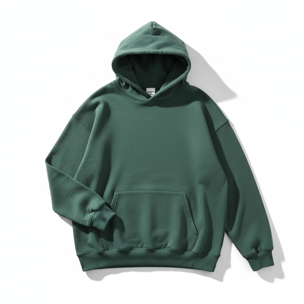 Relaxed-Fit Hoodie in Deep Sage