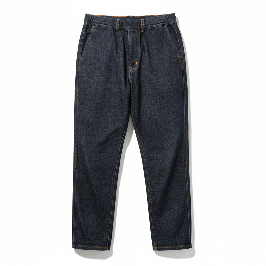 Men's Pull-On Denim and Twill Pants — Elastic Waist Easy Fit