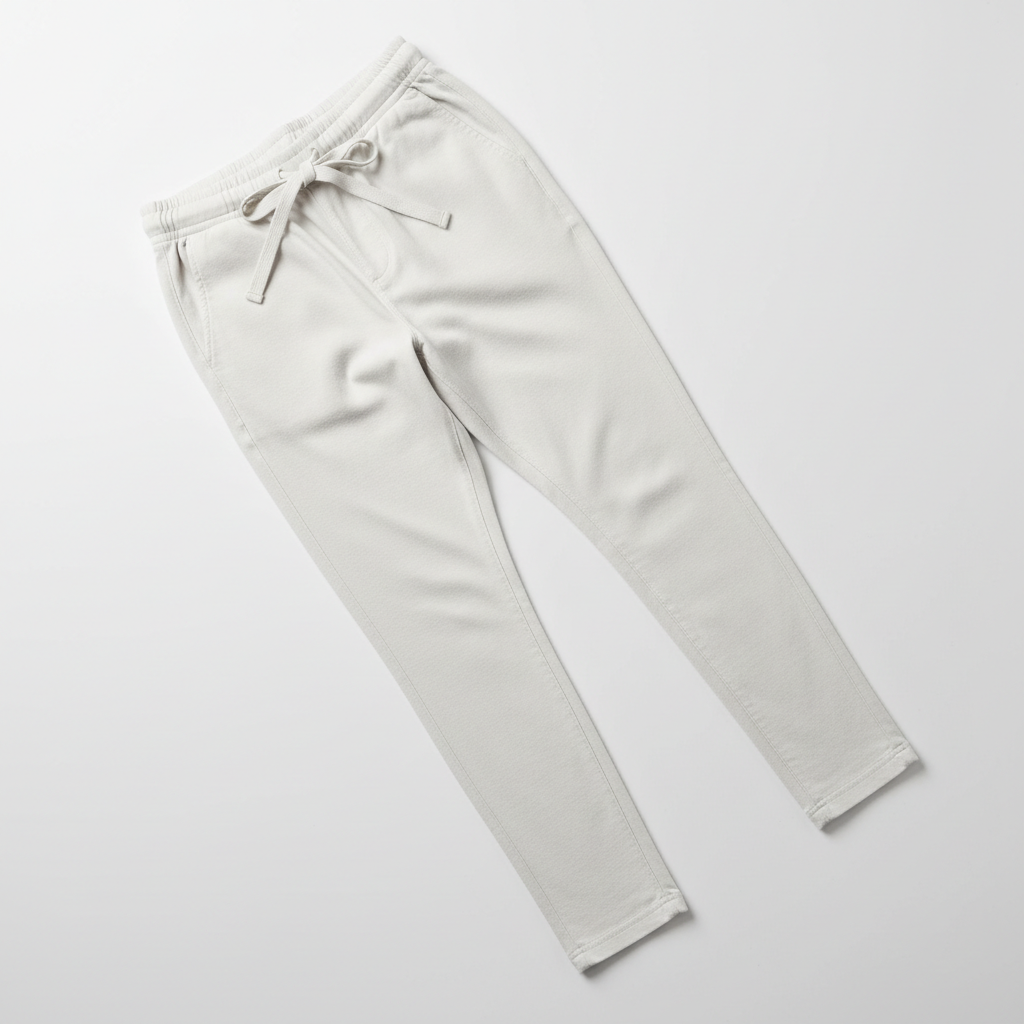 Tapered Joggers in Stone White