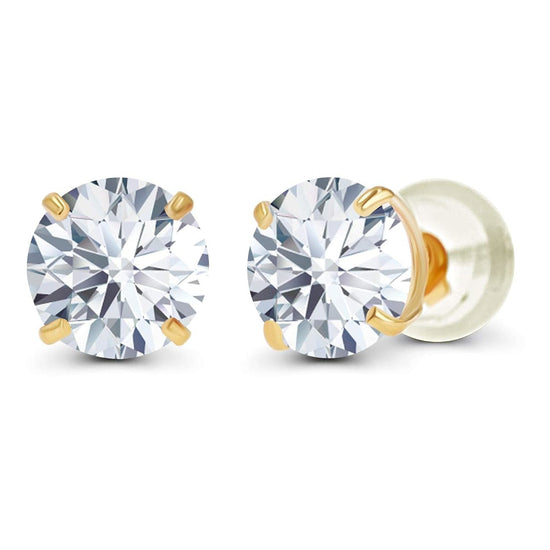 3.00 CTW AGI-Certified Lab-Grown Diamond Stud Earrings in solid 14K Gold – G Color, VS Clarity